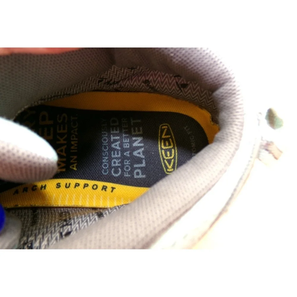 KEEN Ridge Flex Mid Waterproof Hiking Boots Grey/Blue Big Kids Sz‎ 7 / Women 8.5